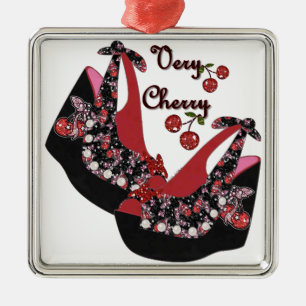 Ornement En Métal Rockabilly Very Cherry Shoes