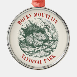Ornement En Métal Rocky Mountain National Park Pika Ornament - R&G