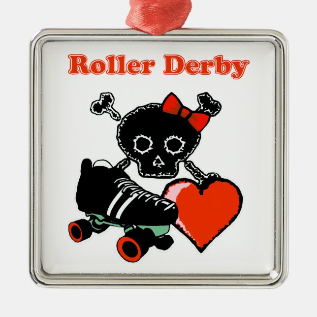 Ornement En Métal Roller Derby Heart (Devant)