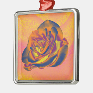Ornement en métal Rose orange