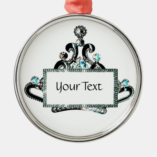 Ornement En Métal Royal Tiara personnalisée (Devant)
