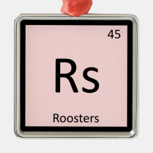 Ornement En Métal Rs - Chimie des coqs Élément de tableau périodique