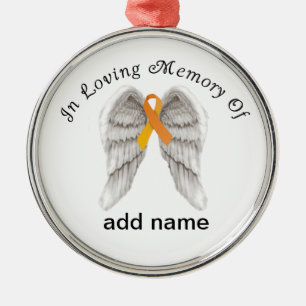 Ornement En Métal Ruban commémoratif d'orange d'ornement de Noël