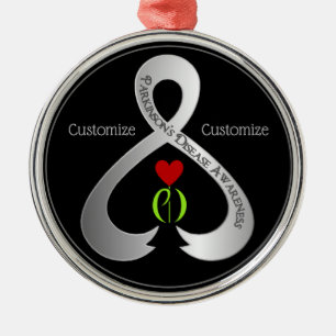 Ornement En Métal Ruban de sensibilisation de Parkinson