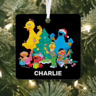 Ornement En Métal Rue Sésame   Pals de Noël