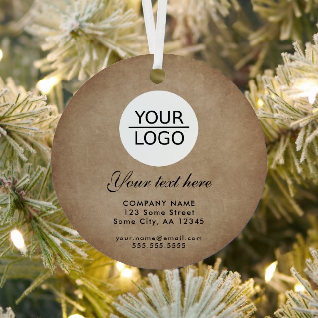 Ornement En Métal Rustique Ajouter votre logo Promotion de texte per (Insitu)