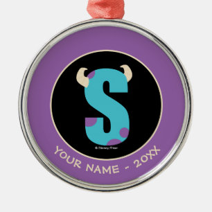 Ornement En Métal S est pour Sulley   Ajouter Votre Nom