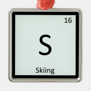 Ornement En Métal S - Symbole de tableau périodique de la chimie du 