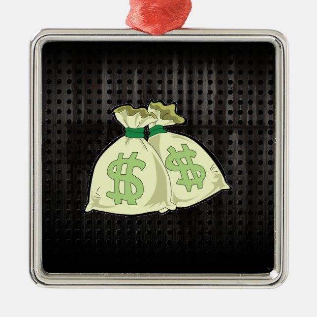 Ornement En Métal Sacs d'argent ; Rocailleux (Devant)