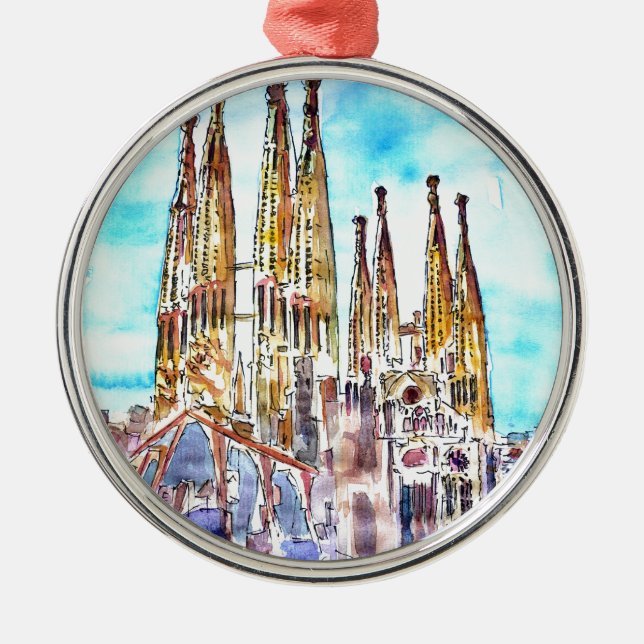 Ornement En Métal Sagrada Familia Barcelone (Devant)