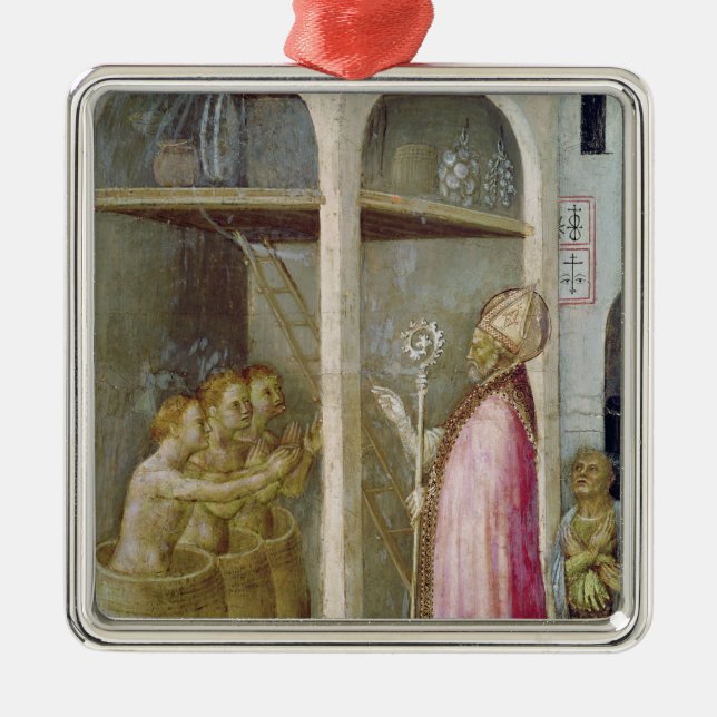 Ornement En Métal Saint-Nicolas ressuscite les trois enfants (Devant)
