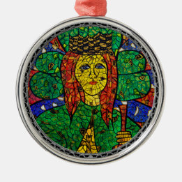 Ornement En Métal Saint patron de St Dymphna de dépression et