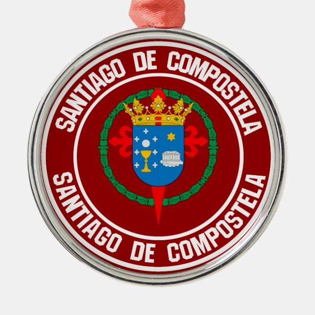 Ornement En Métal Santiago de Compostela Round Emblem (Devant)
