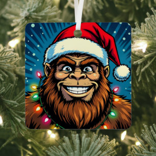 Ornement En Métal Sasquatch de Noël drôle personnalisé