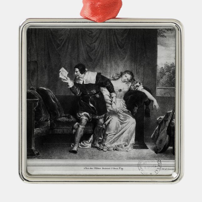 Ornement En Métal Scène de la lettre du cousin (Devant)