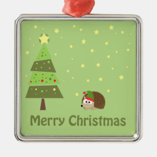 Ornement En Métal Scène de Noël de hérisson
