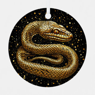 Ornement En Métal Serpent doré