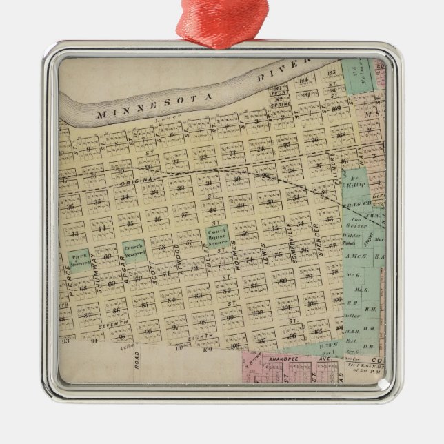 Ornement En Métal Shakopee, le comté de Scott, Minnesota (Devant)