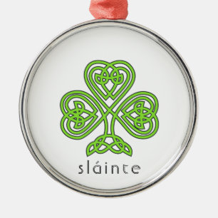 Ornement En Métal Shamrock celtique Green St. Patrick's Day Sainte