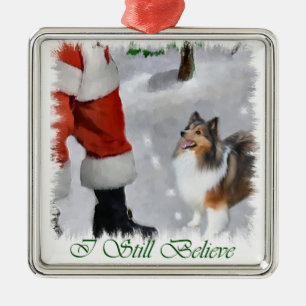 Ornement En Métal Shetland Sheepdog Sheltie Cadeaux de Noël