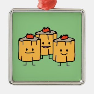 Ornement En Métal Shumai Chinois Dumplings Dim Sum Dimsum Dumpling p