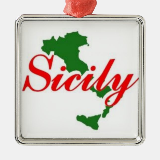 ORNEMENT EN MÉTAL SICILE - L'ORNAMENT ITALIEN DE VOTRE ARBRE (Devant)