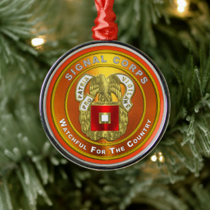 Ornement En Métal Signal Corps Noël
