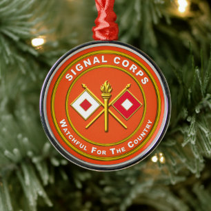 Ornement En Métal Signal Corps Noël