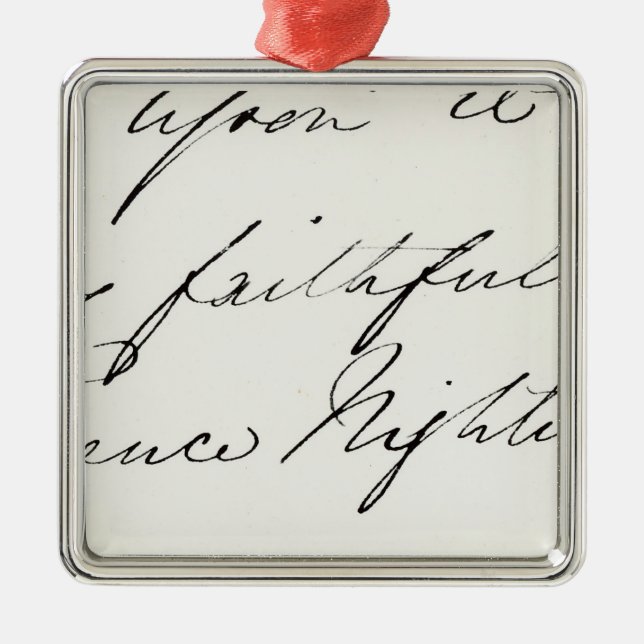 Ornement En Métal Signature de Florence Nightingale (Devant)