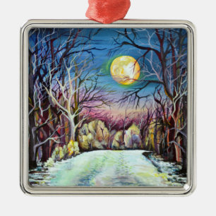 Ornement En Métal Silent Night Winter