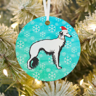 Ornement En Métal Silken Windhound Magie de Noël