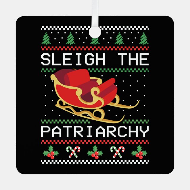 Ornement En Métal Sleigh The Patriarchy I (Recto)