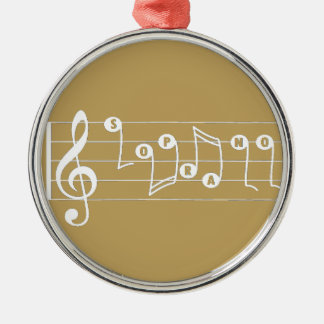 Ornement En Métal Soprano Chanteur Ornament musical