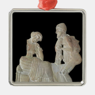 Ornement En Métal Soulagement dépeignant Ulysse et Pénélope