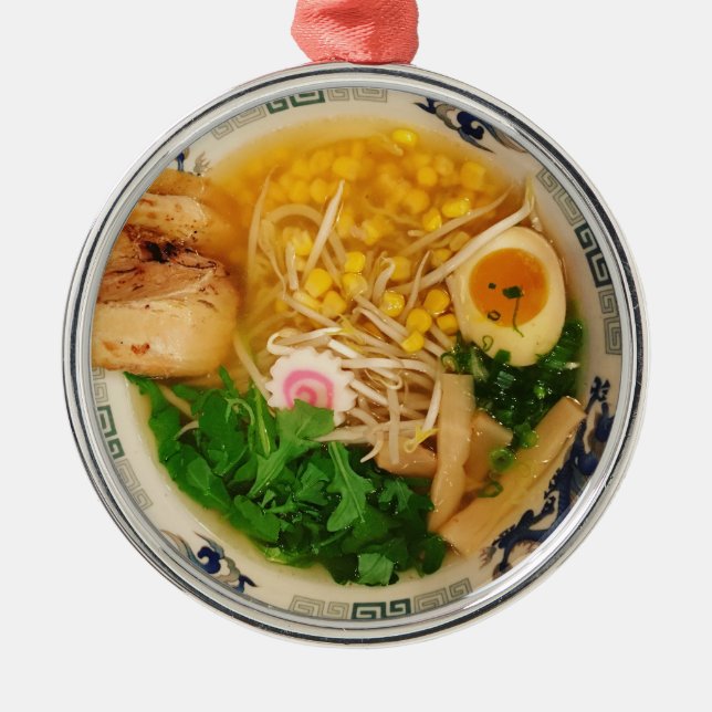 Ornement En Métal Soupe aux nouilles de ramen de porc (Devant)
