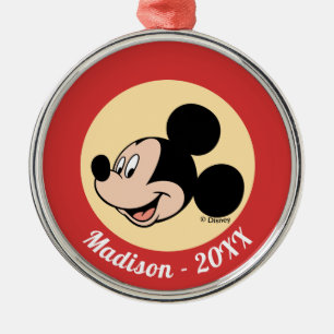 Ornement En Métal Sourire de Mickey Mouse