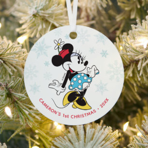 Ornement En Métal Souris Minnie de Noël classique