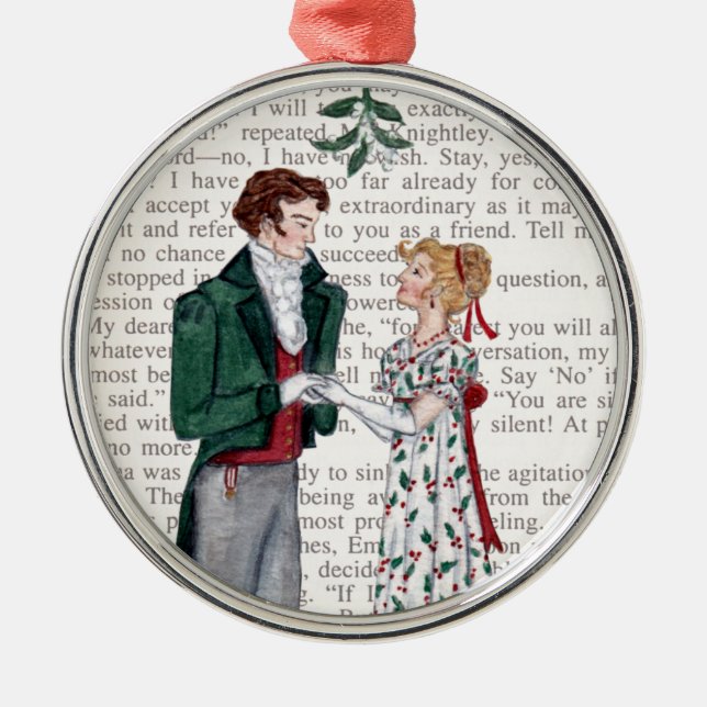 Ornement En Métal Sous le Mistletoe - Jane Austen (Devant)