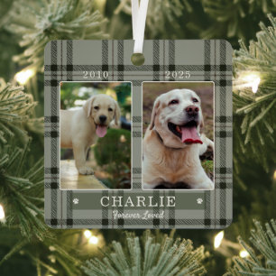 Ornement En Métal Souvenir de chien personnalisé avec photo