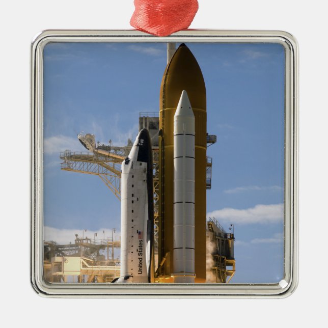 Ornement En Métal Space Shuttle Atlantis se lève sur 5 (Devant)