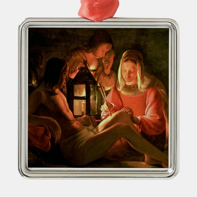 Ornement En Métal St SebastiAn tendu par la femme sainte (l'huile (Devant)