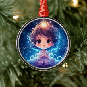 Ornement En Métal Starry Little Princess Nightime Girly Personnalise