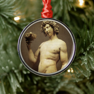 Ornement En Métal Statue de la Renaissance vintage Bacchus par Miche