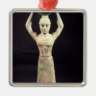 Ornement En Métal Statuette de porteur de offre avec votif