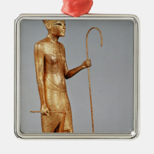 Ornement En Métal Statuette de roi utilisant la couronne rouge de