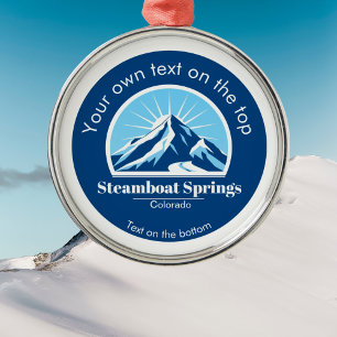 Ornement En Métal Steamboat Springs Colorado médaille de ski ornemen