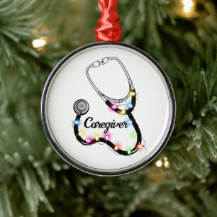 Ornement En Métal Stethoscope Avec Lumières De Noël Joyeux Noël Infi