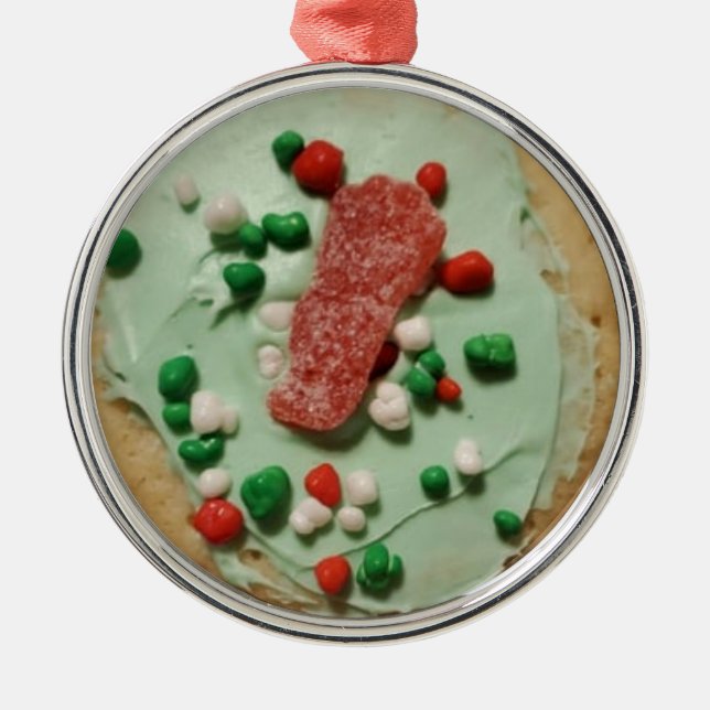 Ornement En Métal Sucre de Noël congelé Cookie Bonbons Gummie (Devant)