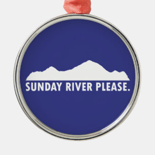 Ornement En Métal Sunday River Maine S'il vous plaît