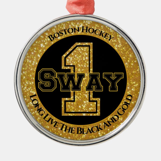 Ornement En Métal Sway 1 de hockey de Boston (Devant)